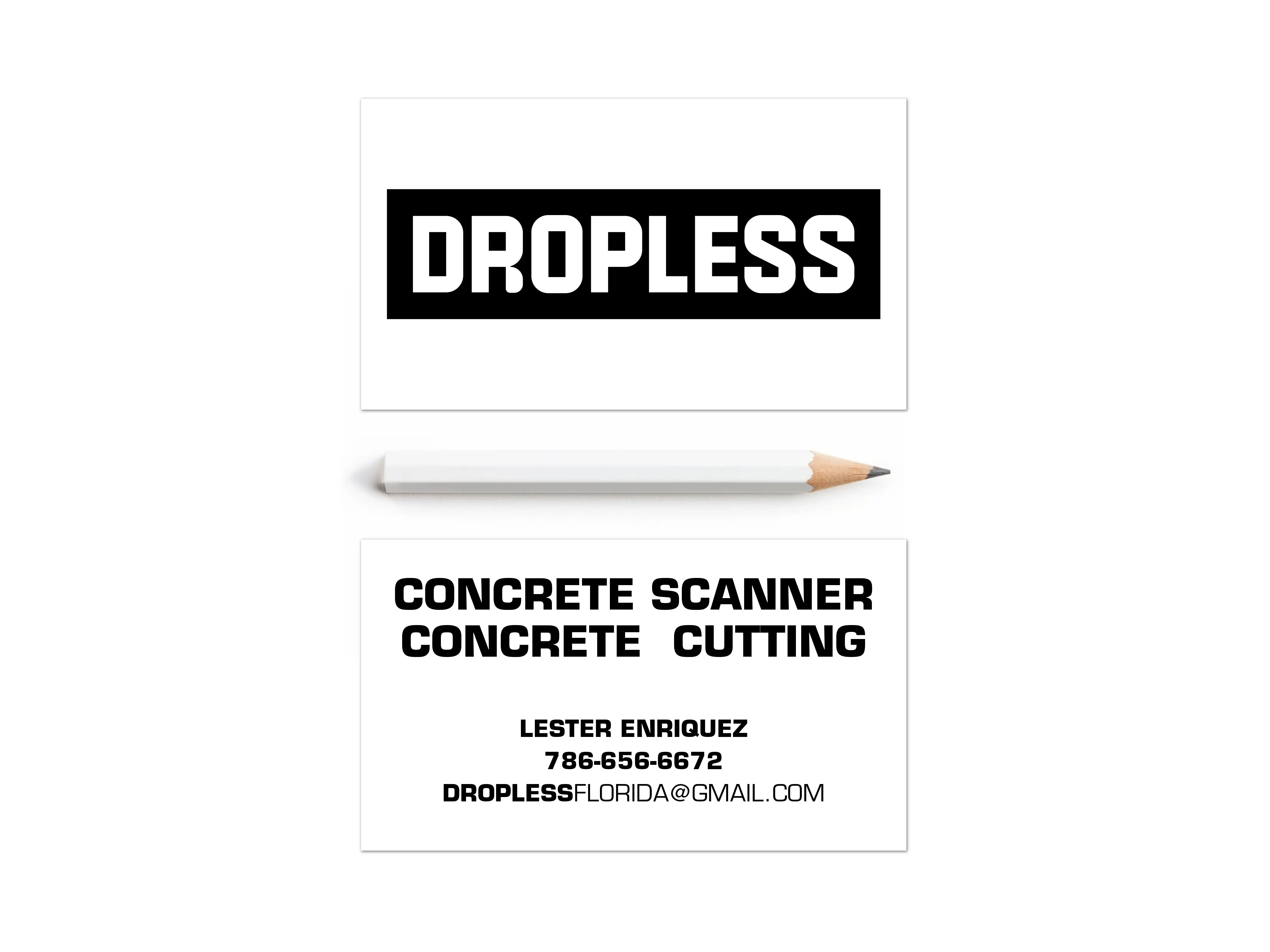 Dropless business card branding application