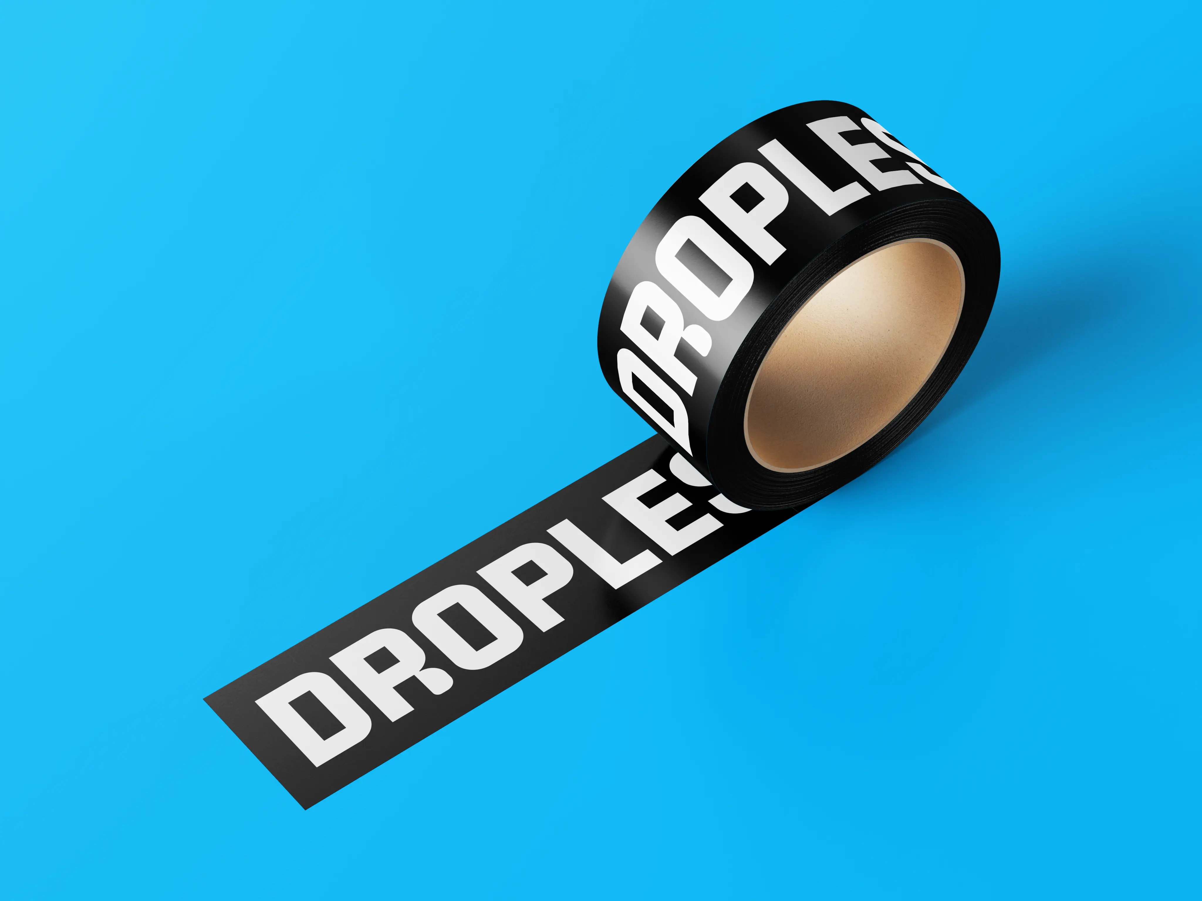 Dropless duct tape branding application