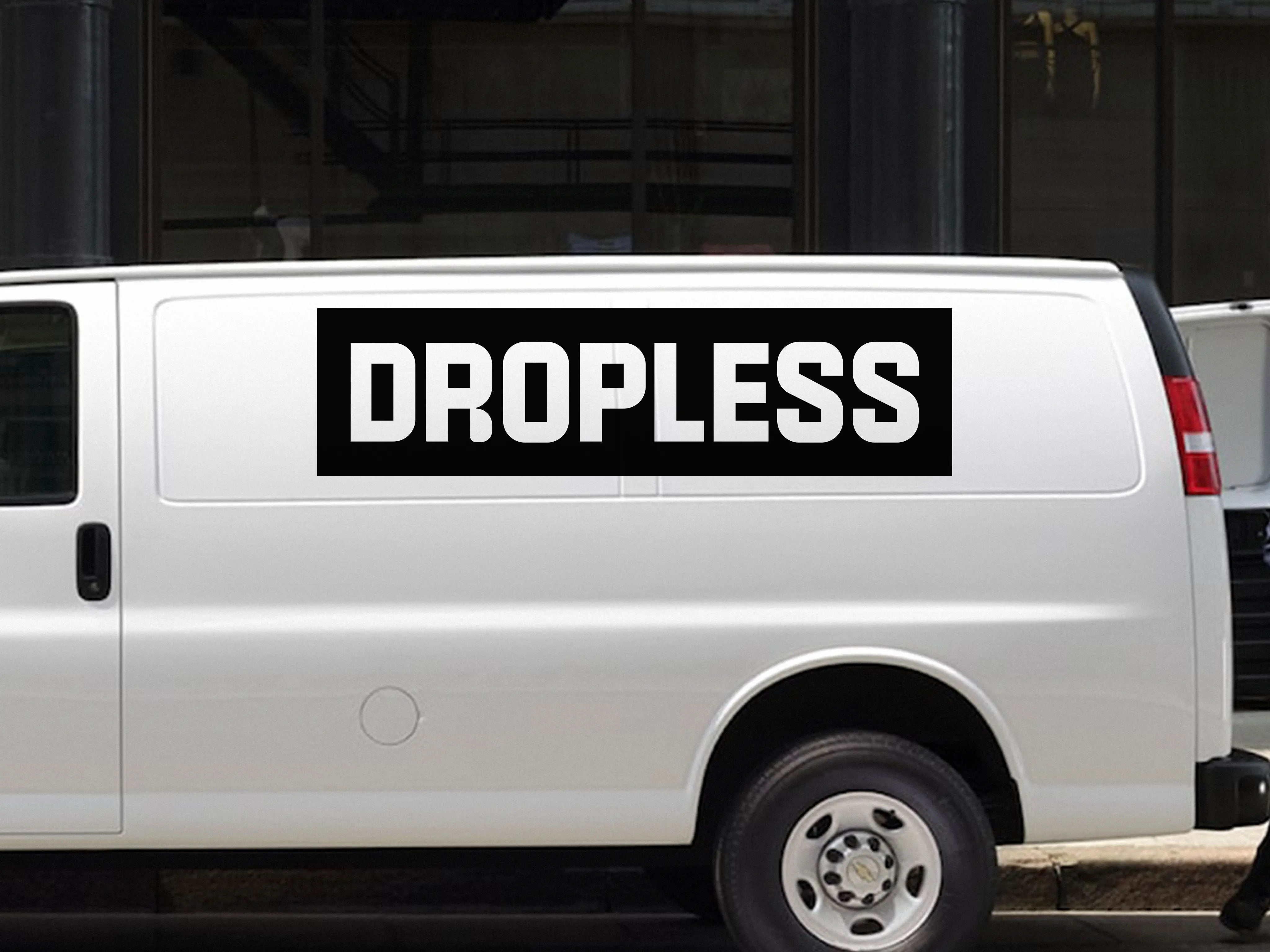 Dropless van branding application
